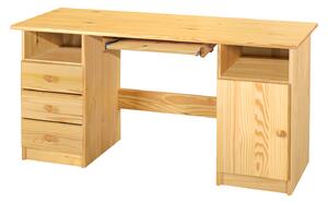 Dřevěný psací stůl TRINITY typ 2, masiv borovice