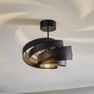 Stropní svítidlo Vento, černé, Ø 40 cm, kov, E27