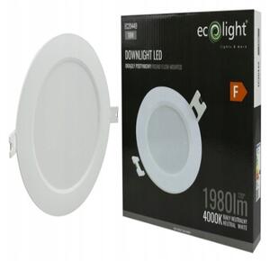 ECOLIGHT Kulatý zapuštěný LED panel 18W - neutrální barva