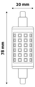 Prémiová LED žárovka R7s 78mm, 4,5W 440lm teplá, ekvivalent 37W