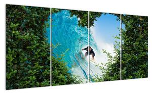 Abstraktní obraz surfaře (160x80cm)
