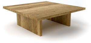Dubový konferenční stolek Shank z masivu Rozměr: 700 x 700 x 300, Barva dřeva: Bělený dub