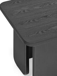 Černý jasanový odkládací stolek Teulat Arq 48 x 48 cm