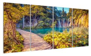 Vodopády v přírodě - obraz (160x80cm)
