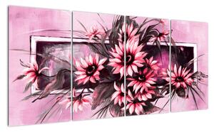 Obraz květin na stěnu (160x80cm)