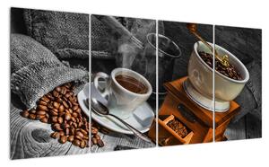 Zátiší s kávou - obraz (160x80cm)