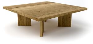 Dubový konferenční stolek Square Fold z masivu Rozměr: 700 x 700 x 300, Barva dřeva: Přírodní dub