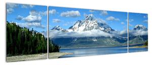 Obraz - zasněžené vrcholky hor (170x50cm)