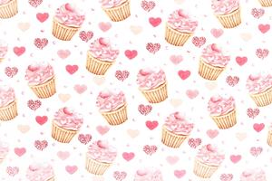 Bavlněná látka Muffiny - růžová š.160