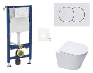 Cenově zvýhodněný závěsný WC set Geberit do lehkých stěn / předstěnová montáž + WC SAT Infinitio SIKOGESINF10D01