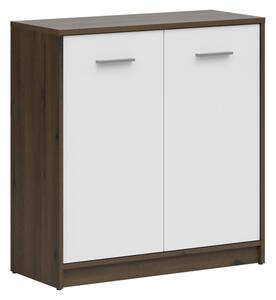 NEPO PLUS skříňka KOM2D, dub ušlechtilý/bílý