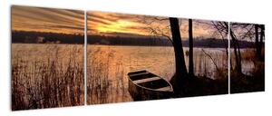 Obraz lodičky na jezeře (170x50cm)