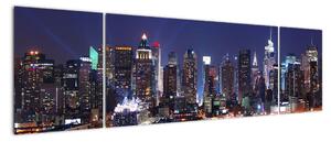 Obraz města - noční záře města (170x50cm)