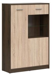 NEPO PLUS vitrína REG1D1W/90, dub ušlechtilý/dub sonoma