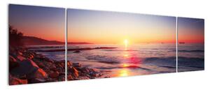 Moderní obraz - západ slunce nad mořem (170x50cm)