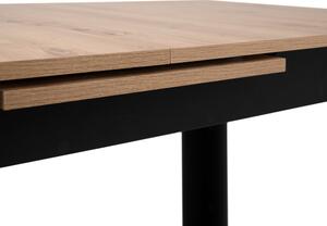 Jídelní stůl BAUCIS 90A dub artisan/černá, šířka 125 cm