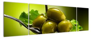 Obrazy do kuchyně - olivy (170x50cm)