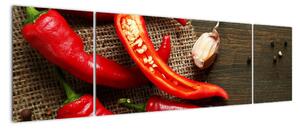Obraz - chilli papriky (170x50cm)