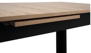 Jídelní stůl BAUCIS 90A dub artisan/černá, šířka 160 cm