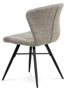 Jídelní židle, lanýžová látka vintage, kov černý mat HC-442 LAN3