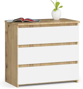 Ak furniture Komoda CL3 60 cm dub artisan/bílá