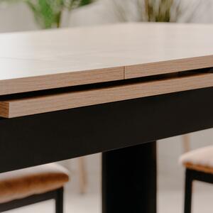 Jídelní stůl BAUCIS 90A dub artisan/černá, šířka 160 cm