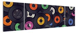 Gramofonové desky - moderní obraz na stěnu (170x50cm)