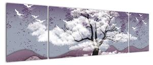 Abstraktní obraz stromu (170x50cm)
