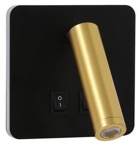 Immax GOAL 2 Vypínače designové nástěnné LED svítidlo 7W, ČERNÁ+ZLATÁ