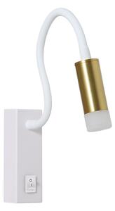 Immax GOAL designové nástěnné LED svítidlo s vypínačem,3W, WHITE+GOLD+ACRYL