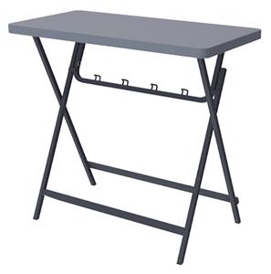 ZOWN Profesionální skládací barový stolek 122 × 61 cm s háčky na kabelky