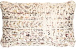 White Label Béžovo fialový bavlněný polštář WLL LIV 30 x 50 cm