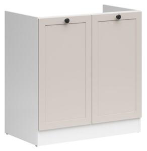 JUNONA RAMKA dřezová skříňka 80 cm, bílá/kašmír