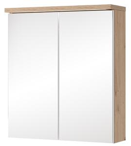 Szynaka Závěsná zrcadlová skříňka s LED osvětlením Sting 56 60 cm dub Artisan