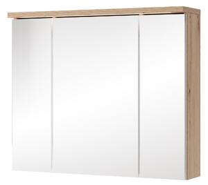 Szynaka Závěsná zrcadlová skříňka s LED osvětlením Sting 58 80 cm dub Artisan