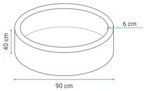Bazén pro děti 90x40cm + 300 míčků - růžový (Bazén pro děti 90x40cm kruhový tvar)