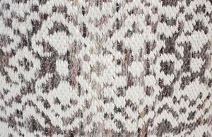 White Label Béžovo fialový bavlněný puf WLL LIV 60 cm