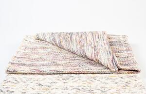 White Label Béžovo fialový bavlněný pléd WLL LIV 130 x 170 cm