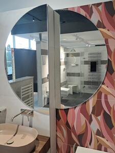 Půlkruhové zrcadlo do koupelny - 120 x 60 cm s leštěnou hranou - Pure Halfmoon