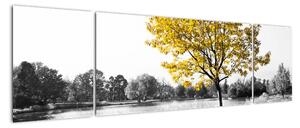 Obraz žlutého stromu v přírodě (170x50cm)
