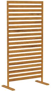 Outsunny dřevěná paravanová stěna pro soukromí 170 × 80 cm — venkovní treláž pro zahradu, terasu a balkón, hnědá | Aosom