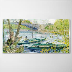 Obraz na skle Obraz na skle Rybářský pramen van Gogh