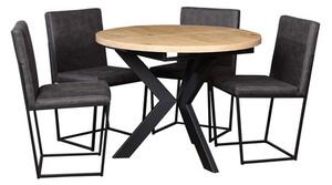 Jídelní stůl MONI - dub artisan/černá