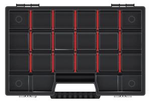 Kistenberg Plastový organizér 22 přihrádek NOR 290x195x35 červený
