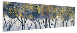 Obraz jelen v lese (170x50cm)