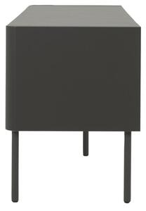 Matně antracitově šedý lakovaný TV stolek Tenzo Switch 141,5 x 39 cm