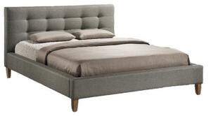Čalouněná postel TEXAS 180 x 200 cm barva šedá / dub