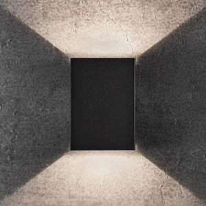 Nordlux LED venkovní světlo Fold 10 x 15 cm černá, Černá, Hliník, Moderní, Nástěnné svítidlo