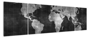 Obraz mapa světa (170x50cm)