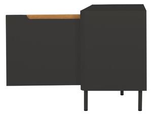 Matně antracitově šedý lakovaný botník Tenzo Switch 94 x 35,5 cm